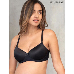 Seraphine Nursing T-Shirt Bra Black 38C – Smooth Molded Cups